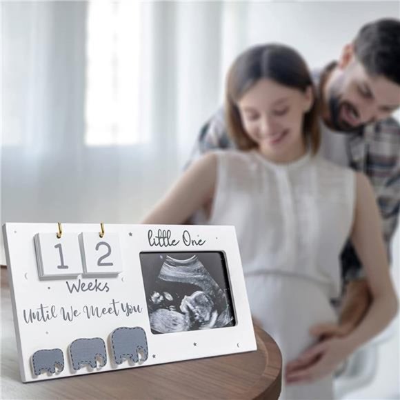 Sonogram Picture Frame, Ultrasound Photo Frame with Baby Countdown Weeks - Picture 2 of 6